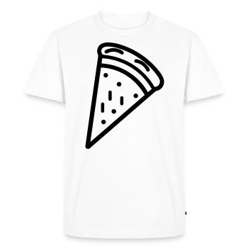 part de pizza - T-shirt Premium bio Homme - blanc - Devant - Nico (187cm)