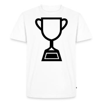 trophy - Men's Premium Organic T-Shirt - white - Front - Nico (187cm)