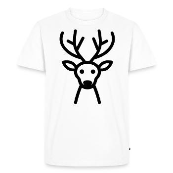 renne - T-shirt Premium bio Homme - blanc - Devant - Nico (187cm)