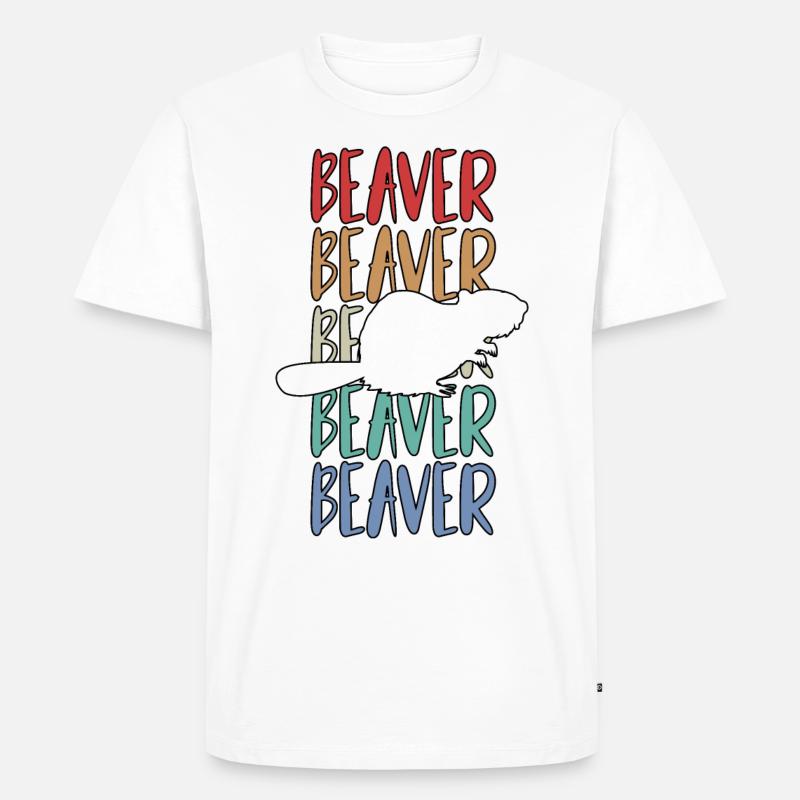 Biber - Männer Premium Bio T-Shirt - Weiß