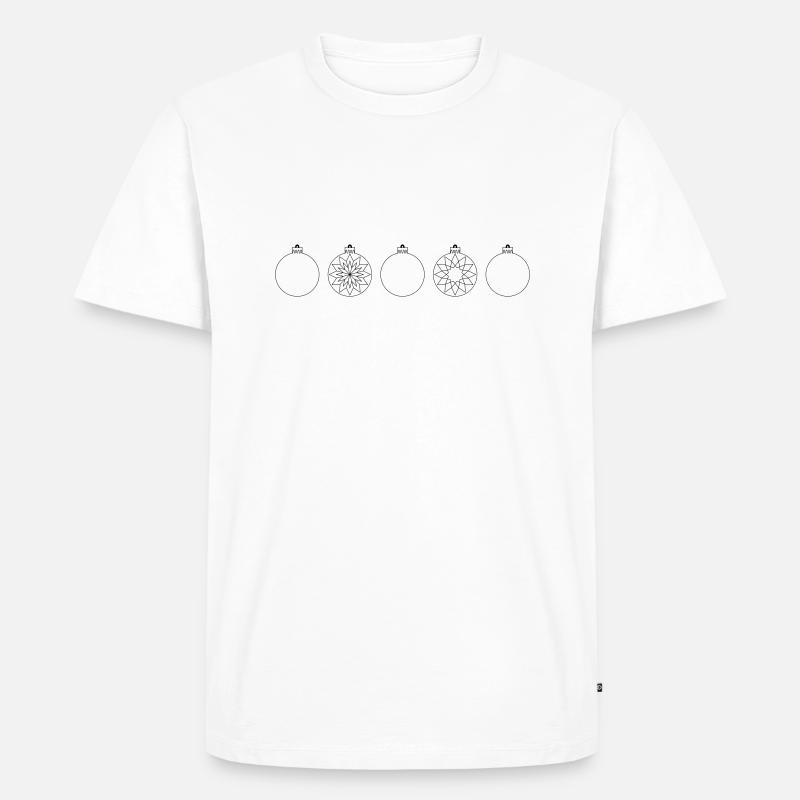 Weihnachtskugeln - Männer Premium Bio T-Shirt - Weiß