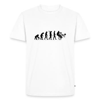 Evolution Cycle ball - Men's Premium Organic T-Shirt - white - Front - Nico (187cm)