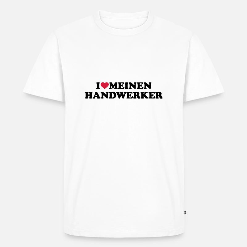 Handwerker - Männer Premium Bio T-Shirt - Weiß