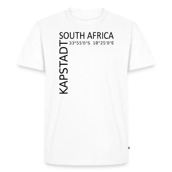 Cap Afrique du Sud Afrique du Sud - T-shirt Premium bio Homme - blanc - Devant - Nico (187cm)