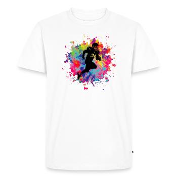 Football américain, Football, Américain, usa, Sports - T-shirt Premium bio Homme - blanc - Devant - Nico (187cm)