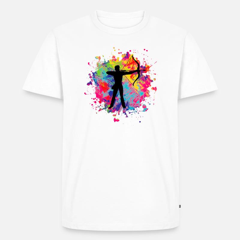 Bogenschießen - Männer Premium Bio T-Shirt - Weiß