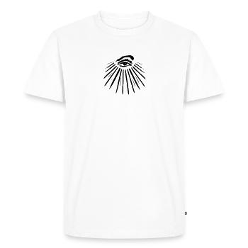 Oeil avec rayons de soleil - T-shirt Premium bio Homme - blanc - Devant - Nico (187cm)