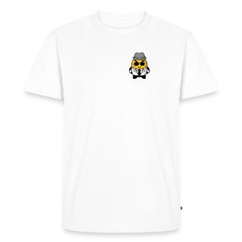 Cute Kawaii Pineapple in Gangster Mafia Style Pocket - Men's Premium Organic T-Shirt - white - Front - Nico (187cm)