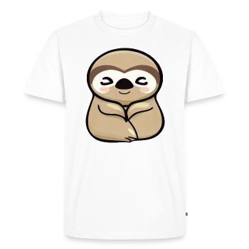Cute sloth, minimalist animal design - Men's Premium Organic T-Shirt - white - Front - Nico (187cm)