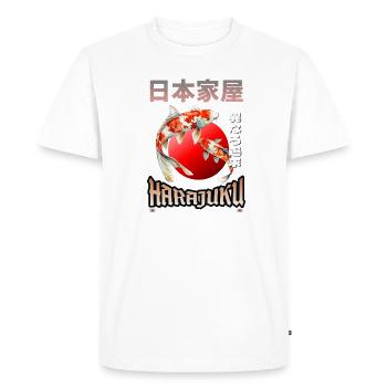 T-shirt de poisson koï avec des caractères japonais - T-shirt Premium bio Homme - blanc - Devant - Nico (187cm)