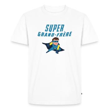 Super grand frere - T-shirt Premium bio Homme - blanc - Devant - Nico (187cm)