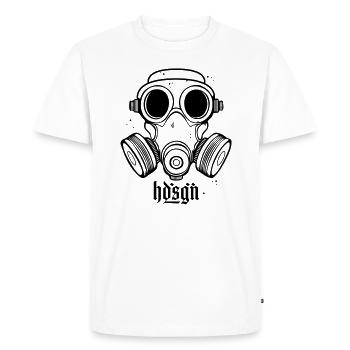 Maske - Männer Premium Bio T-Shirt - Weiß - Vorne - Nico (187cm)