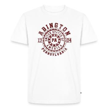 Abington, PA | Pennsylvania - & Gift - Men's Premium Organic T-Shirt - white - Front - Nico (187cm)