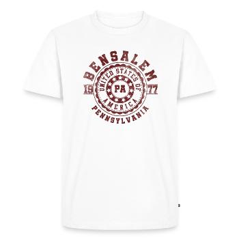 Bensalem PA | Pennsylvania - & Gift - Men's Premium Organic T-Shirt - white - Front - Nico (187cm)
