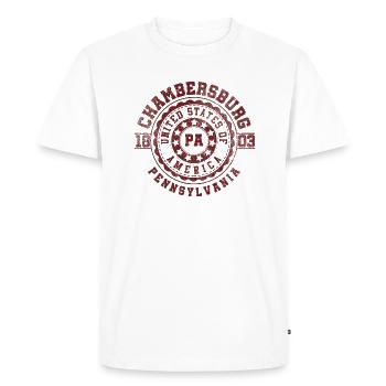 Chambersburg, PA | Pennsylvania - & Gift - Men's Premium Organic T-Shirt - white - Front - Nico (187cm)