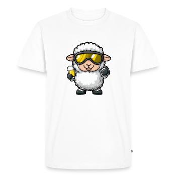Sheep après-ski beer - Men's Premium Organic T-Shirt - white - Front - Nico (187cm)
