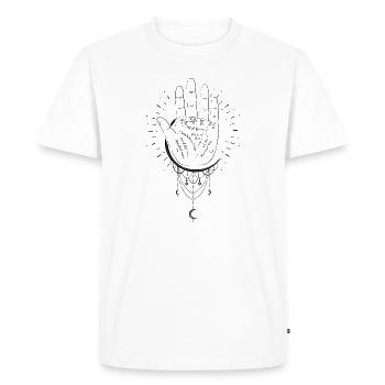 Astrology palmistry hand spirituality - Men's Premium Organic T-Shirt - white - Front - Nico (187cm)