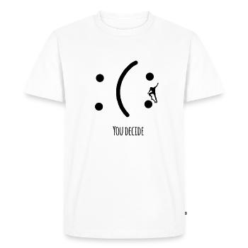 skateboard you decide - Men's Premium Organic T-Shirt - white - Front - Nico (187cm)