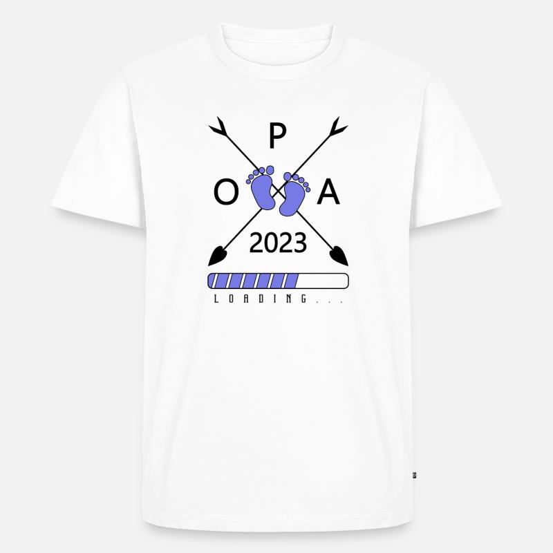 Opa 2023 - Männer Premium Bio T-Shirt - Weiß
