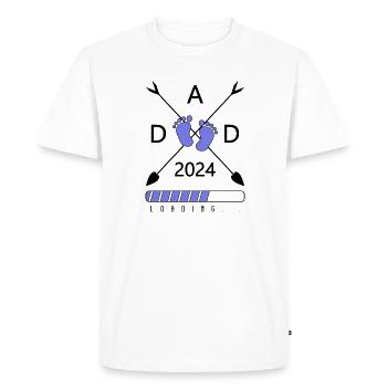Dad 2024 - Men's Premium Organic T-Shirt - white - Front - Nico (187cm)