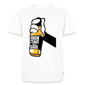 Hand Fuck Swag - T-shirt Premium bio Homme - blanc - Devant - Nico (187cm)