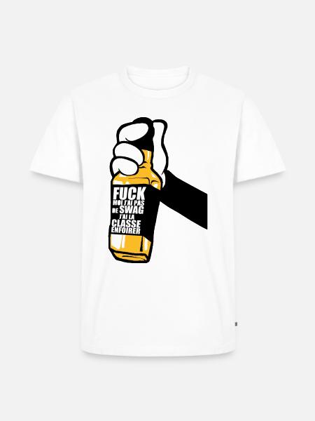 Hand Fuck Swag - T-shirt Premium bio Homme - blanc