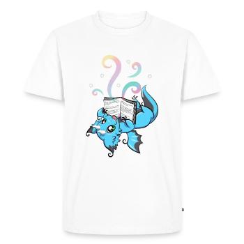 Livre Fantasy Dragon - T-shirt Premium bio Homme - blanc - Devant - Nico (187cm)