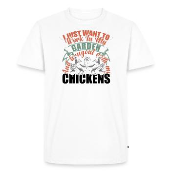 I Just Want To Work In My Garden - T-shirt Premium bio Homme - blanc - Devant - Nico (187cm)