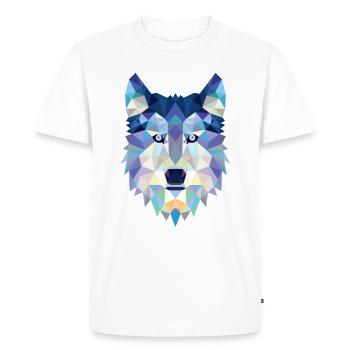 Wolf Wolfskopf graphique Meute loups idée cadeau - T-shirt Premium bio Homme - blanc - Devant - Nico (187cm)