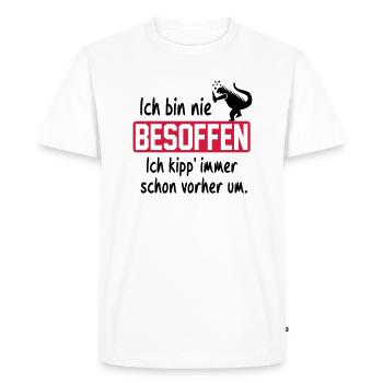 besoffen - T-shirt Premium bio Homme - blanc - Devant - Nico (187cm)