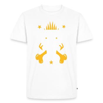 Tête de mort Comic Style Crâne - T-shirt Premium bio Homme - blanc - Devant - Nico (187cm)