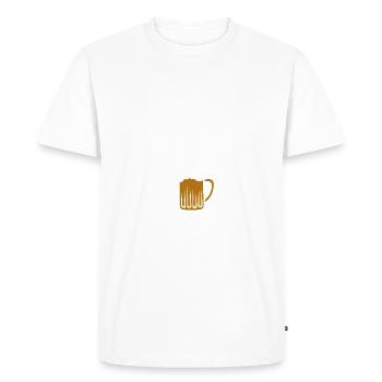 Jamais sans ma brune - T-shirt Premium bio Homme - blanc - Devant - Nico (187cm)