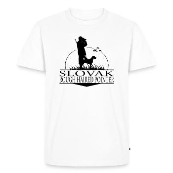 POINTER SLOVAQUE À POIL RUGUEUX Chiens de chasse Wilsigns - T-shirt Premium bio Homme - blanc - Devant - Nico (187cm)