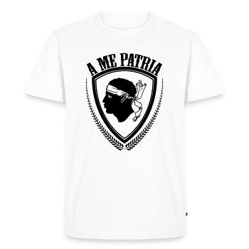 Patrie - T-shirt Premium bio Homme - blanc - Devant - Nico (187cm)