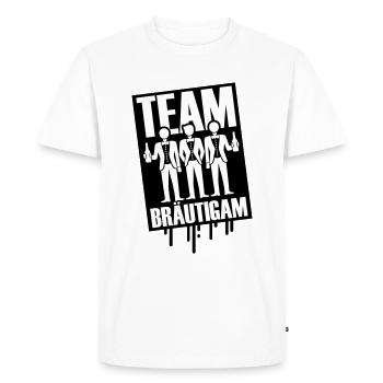 Équipe Marié Célibataire Mariage - T-shirt Premium bio Homme - blanc - Devant - Nico (187cm)