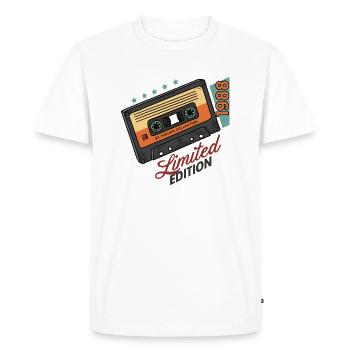 Cassette rétro vintage 1988 Année de naissance 1988 - T-shirt Premium bio Homme - blanc - Devant - Nico (187cm)