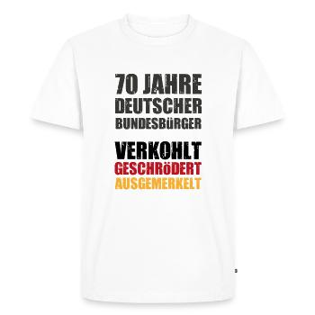 Manifestation politique allemande allemande - T-shirt Premium bio Homme - blanc - Devant - Nico (187cm)