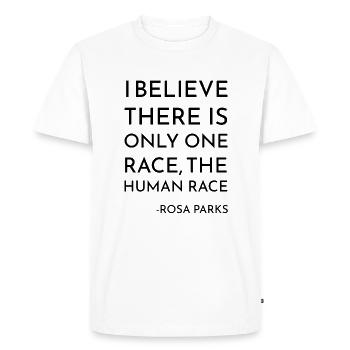 Pink Bus Parks Quote Anti Racism Nah Gift - Men's Premium Organic T-Shirt - white - Front - Nico (187cm)