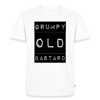Grumpy - Men's Premium Organic T-Shirt - white - Front - Nico (187cm)