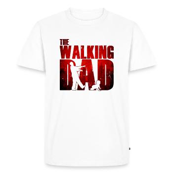 The walking dad - Vater Baby Lustig Humor Zombie - T-shirt Premium bio Homme - blanc - Devant - Nico (187cm)