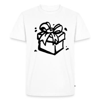 Gift Box / gift box - present - Men's Premium Organic T-Shirt - white - Front - Nico (187cm)