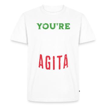 Italian slang You're giving me agita - Men's Premium Organic T-Shirt - white - Front - Nico (187cm)