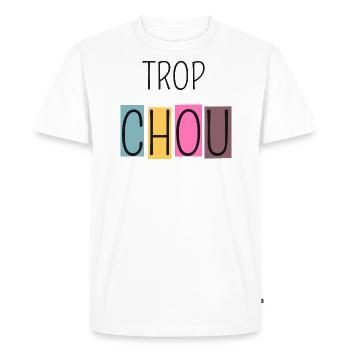 Trop Chou - T-shirt Premium bio Homme - blanc - Devant - Nico (187cm)