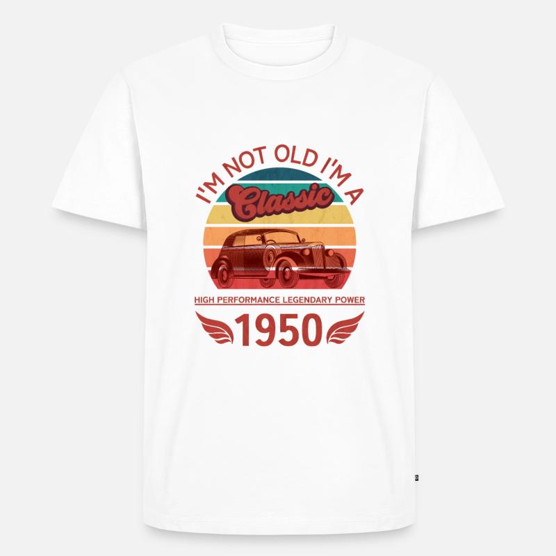 Ich bin nicht alt - Männer Premium Bio T-Shirt - Weiß