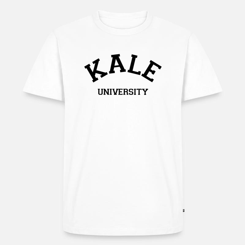 Kale University - Männer Premium Bio T-Shirt - Weiß