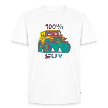 4x4 Jeep Design - T-shirt Premium bio Homme - blanc - Devant - Nico (187cm)