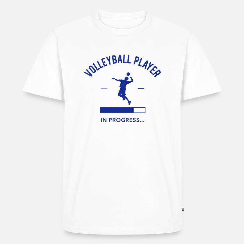 Volleyball Player loading - Männer Premium Bio T-Shirt - Weiß