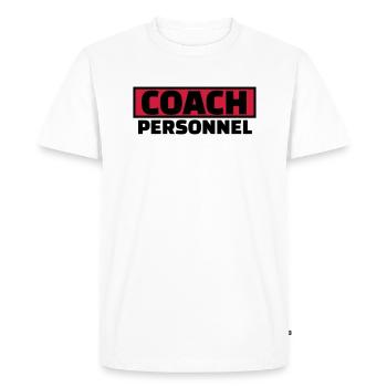 coach personnnel - T-shirt Premium bio Homme - blanc - Devant - Nico (187cm)