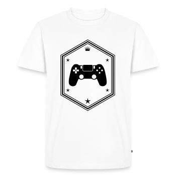 controller gamer - T-shirt Premium bio Homme - blanc - Devant - Nico (187cm)