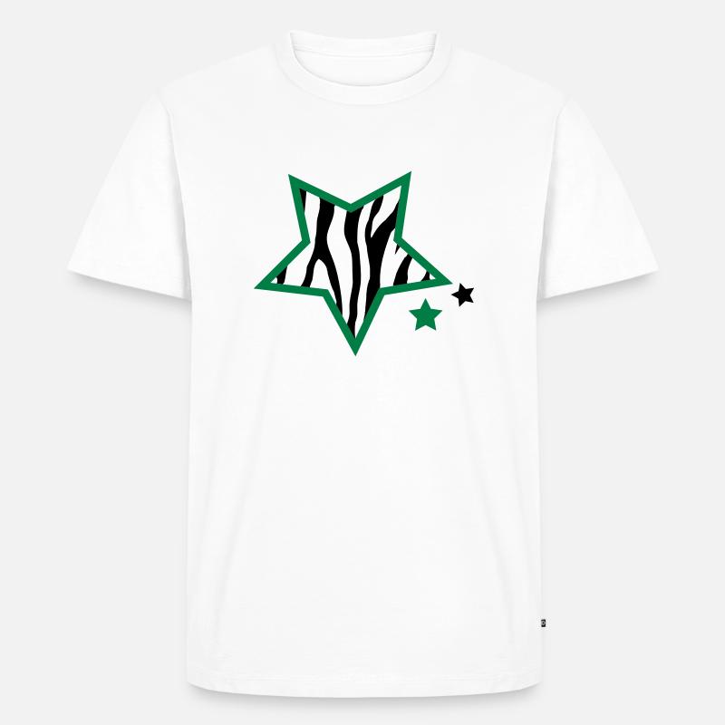 zebrastars - Männer Premium Bio T-Shirt - Weiß